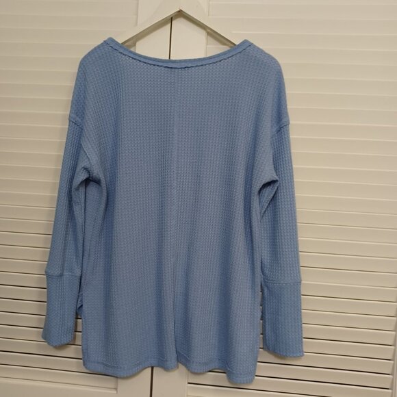 Vintage America Blue Waffle Knit‎ Thermal Tee Medium - Picture 8 of 9